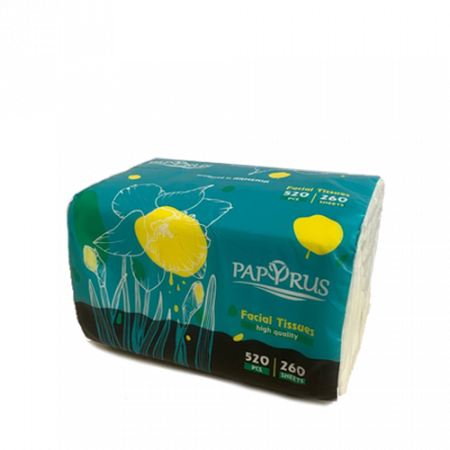 Soft Papyrus Facial tissues երկշերտ անձեռոցիկ 260 թերթ