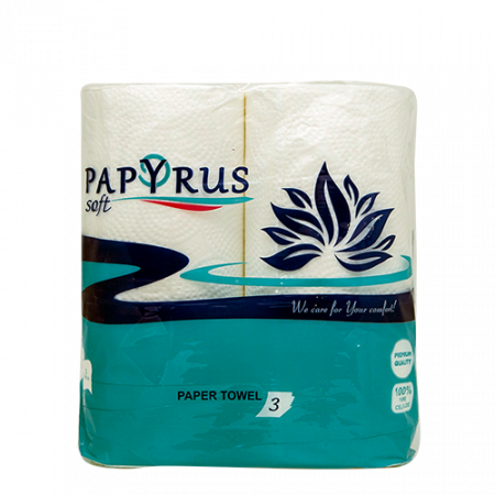 Soft Papyrus եռաշերտ խոհանոցային թղթե սրբիչ 2 հատ
