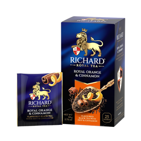 Richard Royal Orange & Cinnamon սև թեյ ծրարիկով
