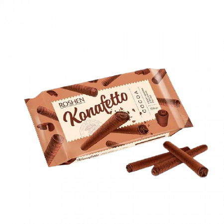 Roshen Konafetto վաֆլե ձողիկներ կակաոյի միջուկով 140գ
