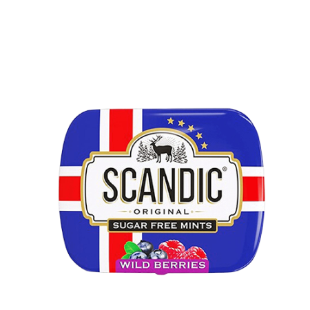 Scandic Wild Strawberry կոնֆետներ առանց շաքար 14գ 