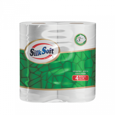 Silk Soft զուգարանի եռաշերտ թուղթ 4 հատ