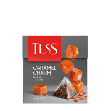  Tess Caramel Charm սև թեյ բրգաձև փաթեթներով