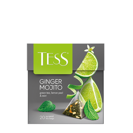  Tess Ginger Mojito բրգաձև փաթեթներով կանաչ թեյ 