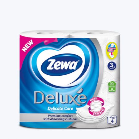 Zewa Deluxe եռաշերտ զուգարանի թուղթ 4 հատ