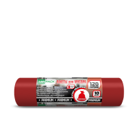 Mirpack 120л красный мусорный пакет 10 шт
