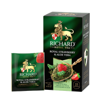 Richard Royal Strawberry & Aloe Vera зеленый чай в пакетиках
